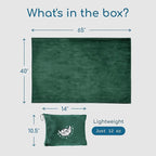 Resty 65"x40" Traveling Airplane Blanket, Forest Green – Lightweight, Velvety - Image 2