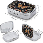 Metal 2 Compartment Pill Organizer Travel Friendly Portable Compact Pill Box - Image 3