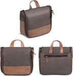 Hanging Toiletry Bag for Men VANCASE Vintage Leather Shaving Dopp Kit Medium - Image 5