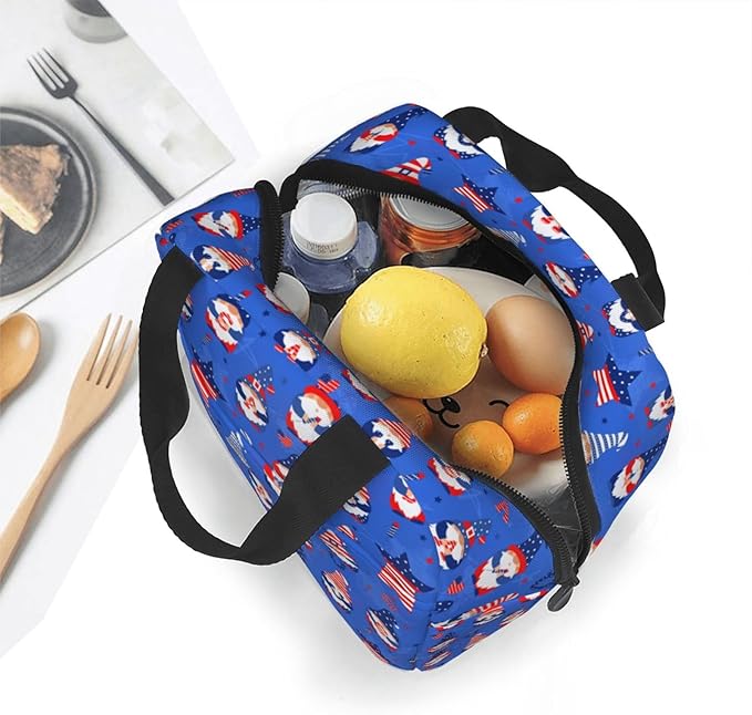 American Gnome Patriotic Lunch Box 4th of July Memorial Day Lunch Bag Insulated - Image 3