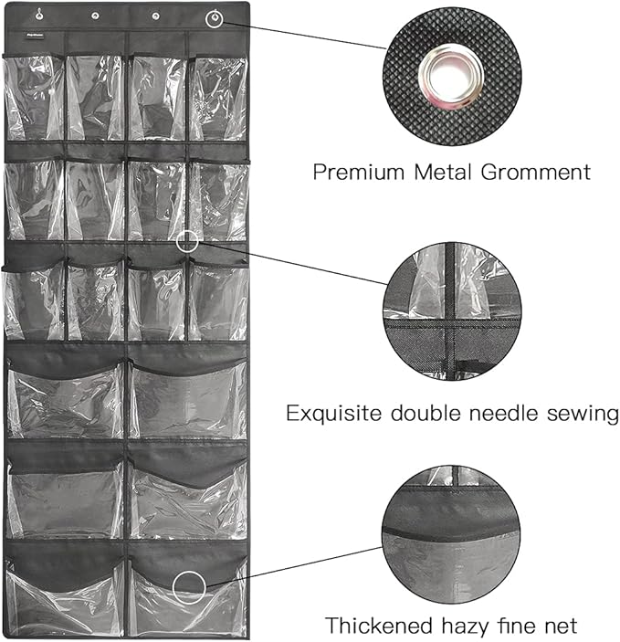Extra Large Hanging Over Door Shoe Organizer, Closet Shoe Rack - Image 4