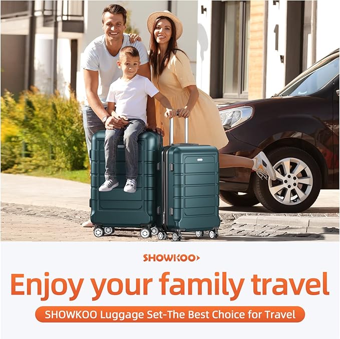 SHOWKOO Luggage Sets Expandable Suitcase Double Wheels TSA Lock - Image 2