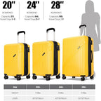 GinzaTravel Luggage Sets 3-Piece Expandable Suitcases - Image 2
