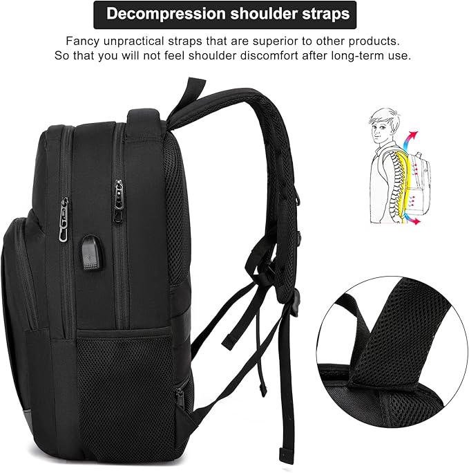 School Backpack for Teen Boys, 15.6 Inch Anti Theft Laptop Bookbag - Image 6