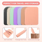 Large Silicone Heat Resistant Mat, Portable Travel Hot Hair Tools Holder Pad for Curling Iron, Flat Iron, Hair Straightener and Other Styling Tools(12.0" x 9.0")