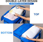 TAILI 2 Tier Extra Large Moving Bags, 2 Pack Blue Heavy Duty Totes - Image 5