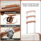 Lightweight Luggage with Spinner Wheels & YKK Zipper, 3-Piece Suitcase ABS+PC - Image 7