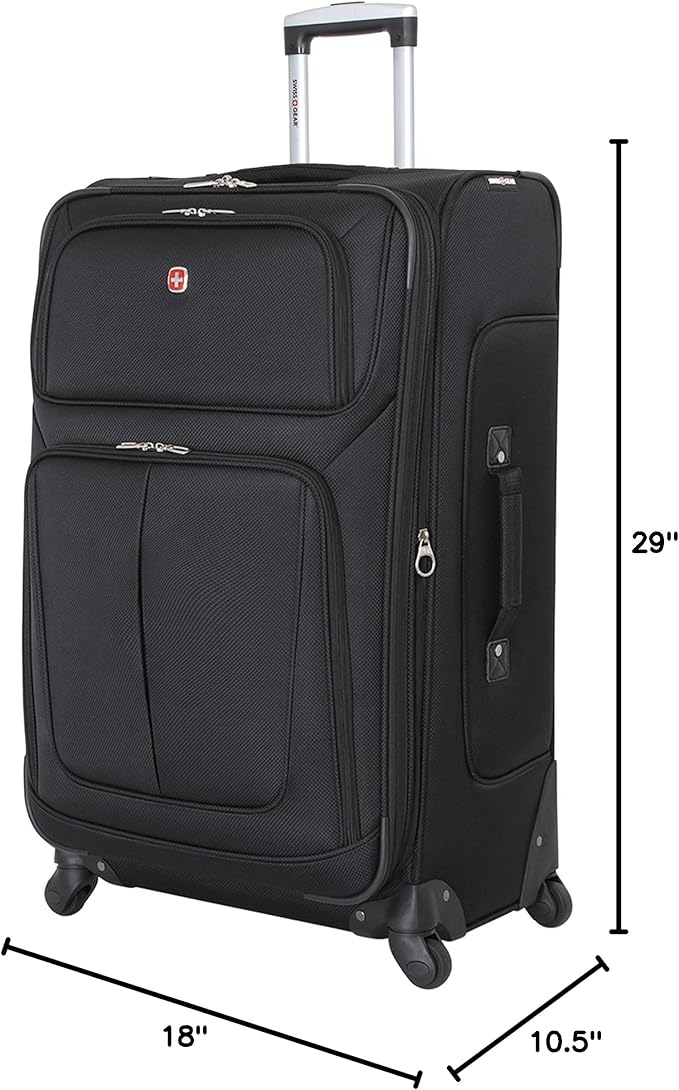 SwissGear Sion Softside Expandable Luggage, Checked-Large 29-Inch - Image 11