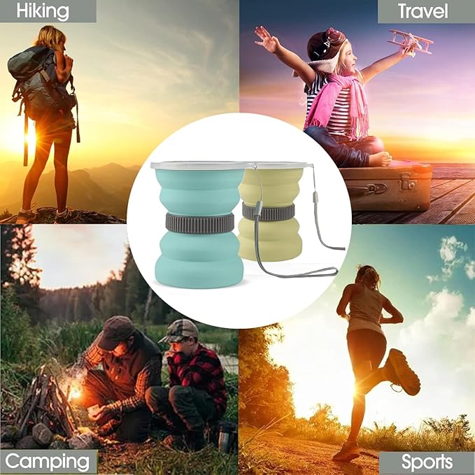 IYYI Collapsible Travel Cup, 10.5oz Foldable Cup - Image 2