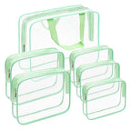 APREUTY Clear Makeup Bags, TSA Approved 6 Pcs Cosmetic Makeup Bags Set Clear PVC by WelcometoAPREUTY