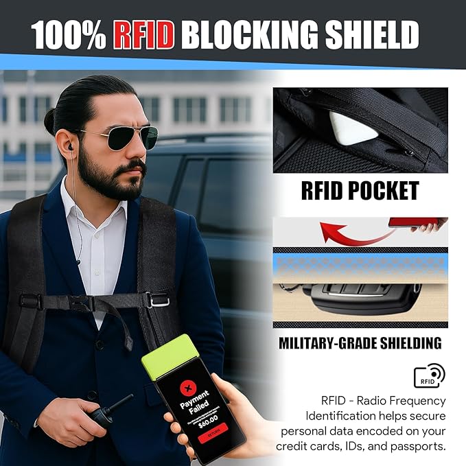 Travel Backpack, Expandable 40-50L Carry On Backpack, Extra Large Anti-Theft - Image 3