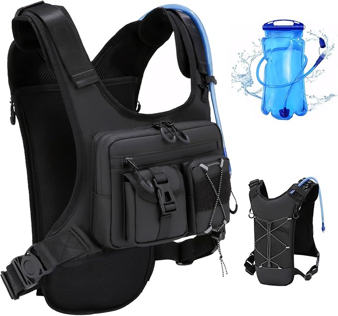 USA Original Patent Running Hydration Vest Backpack, Lightweight Chest Pack by CriuageDirect