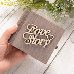 Personalized Double Ring Box – Rustic Wooden Engagement & Wedding Ring Holder - Image 5