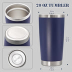 20 oz Tumbler with lid Double Wall Vacuum Insulated Tumblers Stainless Steel - Image 5