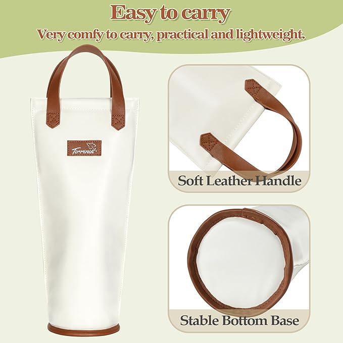 Tirrinia Single Wine Carrier Tote, Insulated Wine Cooler Bag - Image 4