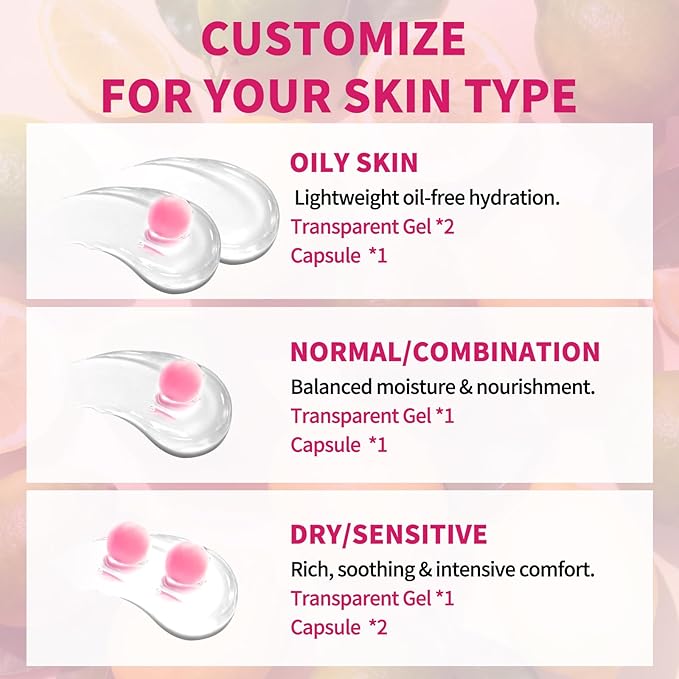 dewyhour Pink Collagen Capsule Face Cream, Lightweight Face Moisturizer, Smoothing & Firming, Brightening Glow, Improves Appearance of Uneven Tone, Korean Skincare, For Dry Skin