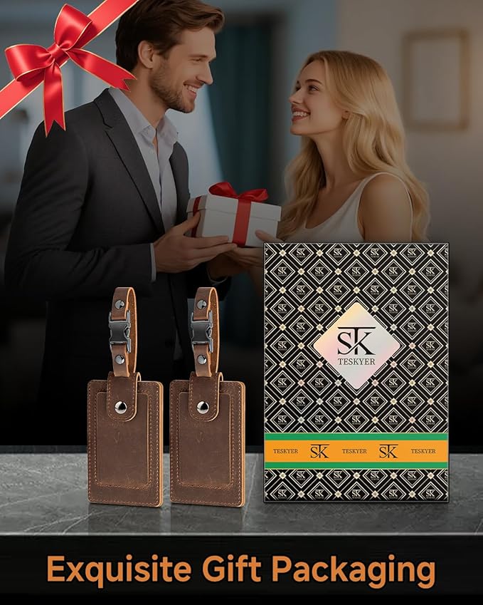 Premium Genuine Leather Luggage Tags - Image 7