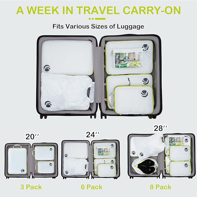 Cipway Compression Packing Cubes, Ultralight Luggage Organizer Bags - Image 7
