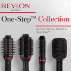 REVLON -Step Hair Dryer and Styler,All-in- Hair Brush Straightener for Salon-Quality Smooth & Straight Styles,Black,(Pack of 2)