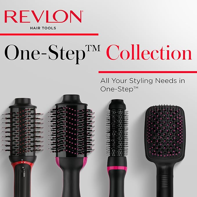 REVLON One-Step Hair Dryer and Styler, All-in-One Hair Brush Straightener for Salon-Quality Smooth & Straight Styles, Black