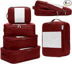 6-Pack Compression Packing Cubes Travel Essentials by NookTheory
