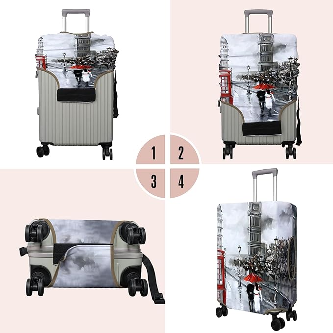 Travel Luggage Cover Suitcase Protector Fits 18-32 Inch Wheel Covers - Image 3