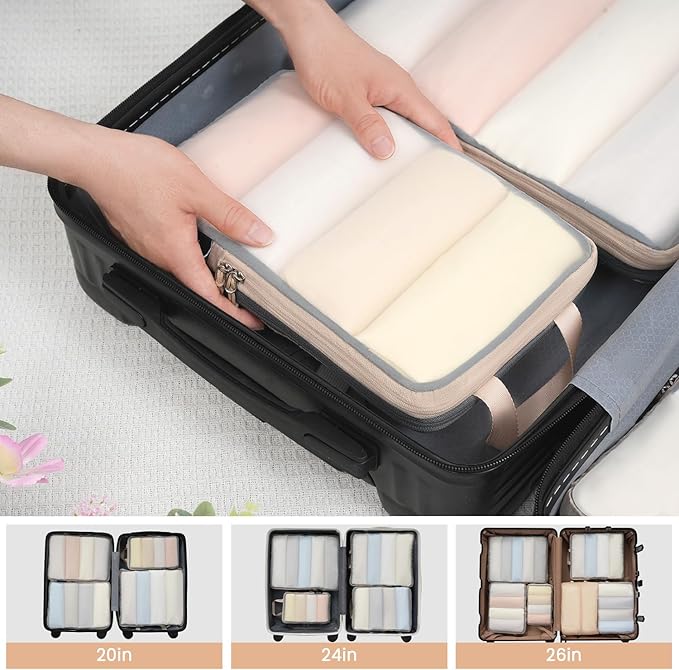 BAGAIL 6 Set Ultralight Compression Packing Cubes Packing Organizer - Image 7