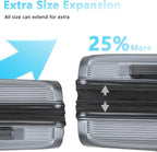 Luggage Sets 2 Piece, 20/28 Inch Lightweight Expandable PC Hardside Durable - Image 3