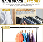 Premium Ivory Velvet Hangers 30 Pack – Space Saving Felt Hanger, Non Slip - Image 6