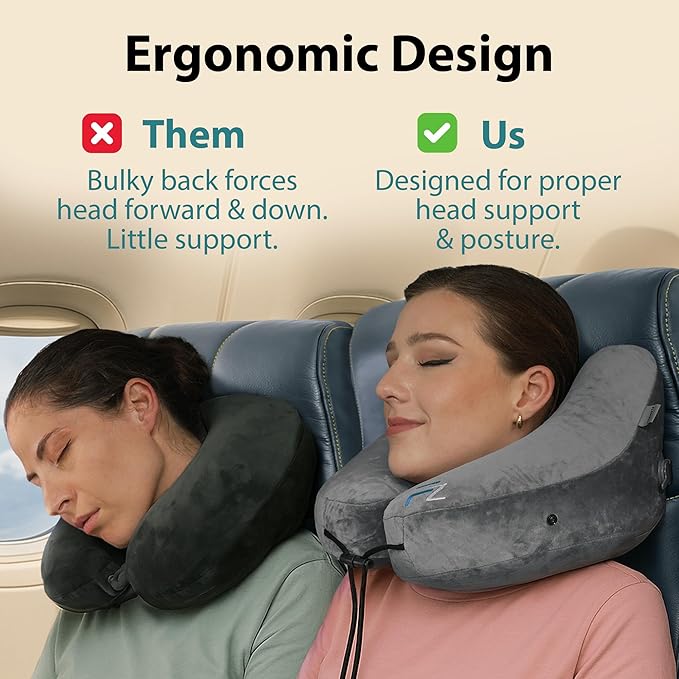 Air Inflatable Neck Pillow for Traveling on Plane - Image 4