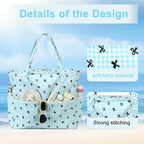 LEDAOU Large Beach Tote Bag Women Waterproof Sandproof Zipper Beach Tote Bag - Image 5