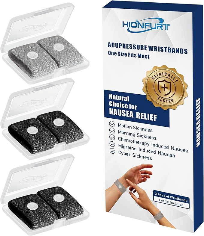 Motion Sickness Bands Anti Nausea Wristband by HIONFURT