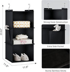 YOUDENOVA Hanging Closet Organizer, 3-Shelf Closet Hanging Storage Shelves - Image 3