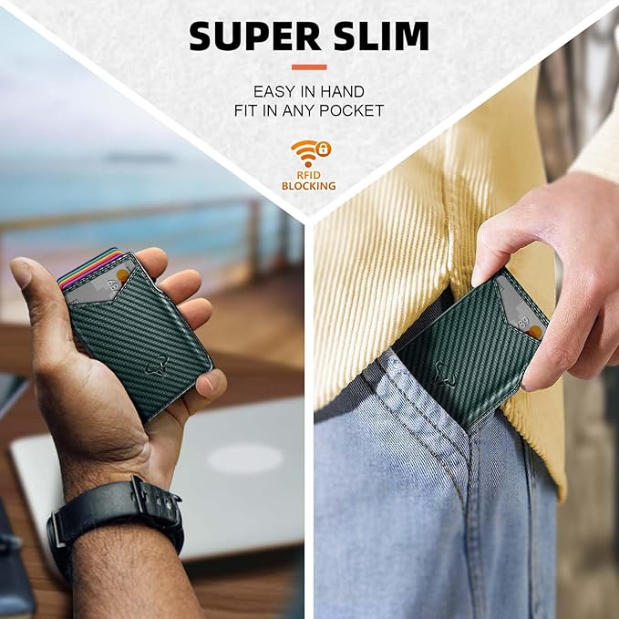 BULLIANT Men Wallet Gift Boxed, Slim Front Pocket Wallet Money Clip Card Holder - Image 7