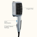 Conair 3-in-1 Styling Hair Dryer, 1875W Blow Dryer with 3 Styling Attachments to Detangle, Straighten, and Volumize, Ionic Technology, Dual Voltage