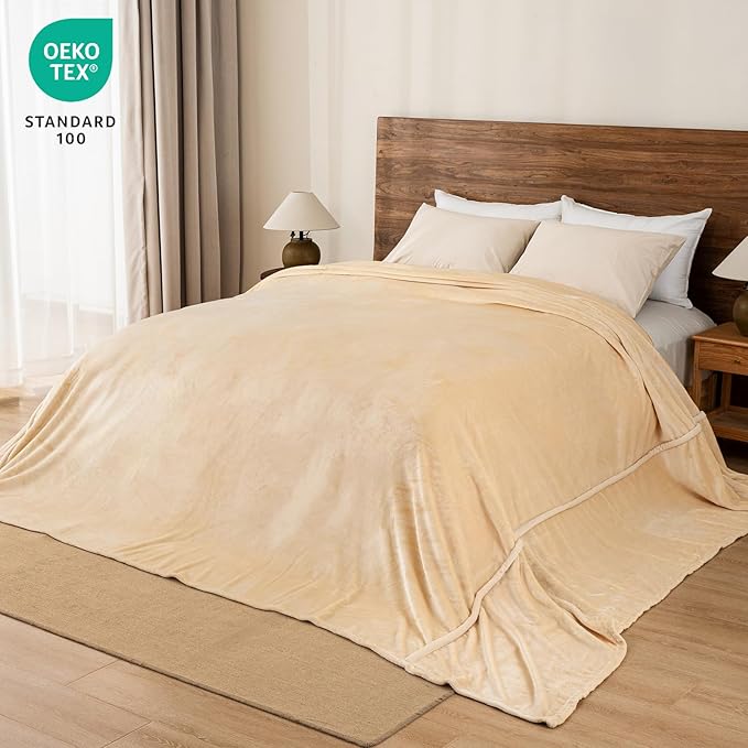 PHF Oversized King Fleece Blanket 120"x120", No Shed No Pilling Big Soft Blanket - Image 5