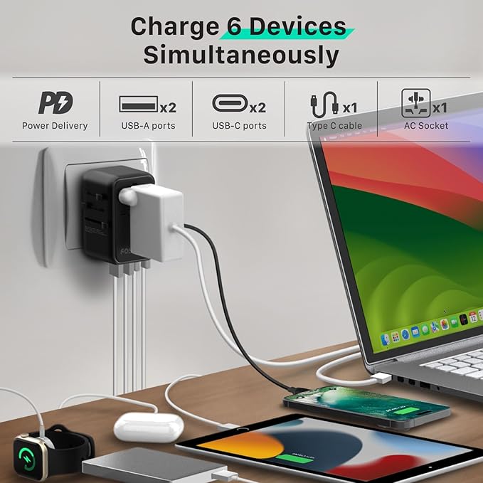 Fosmon Universal Travel Adapter Worldwide - Image 7