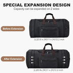 Felipe Varela 60L Duffle Bag for Men, Large Canvas Expandable Duffle Bag for - Image 2