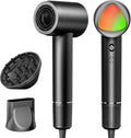 Hair Dryer, 160000 RPM Portable Professional Ionic Hair Dryer with 500 Million Negative Ions, Fast-Drying, Low Noise with Diffuser & Nozzle, Lightweight for Home and Travel-Black