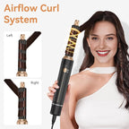 7 in ONE Hair Dryer Brush, Powerful Blow Dryer Brush with Air Curler for Hair, Brush Blow Dryer with Diffuser, Ionic Hot Air Brush Fast Dry, Volumize, Curls, Straight, Hair Styling Tools 100-120V