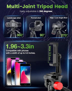 74"-Camera-Tripod, Porfessional Aluminum Heavy Duty Tripod Stand - Image 5