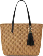 YXILEE Straw Bags For Women | M Size Travel Straw Totes Bag Woven Summer by YXILEE