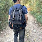 AUGUR High Capacity Canvas Vintage Backpack - Image 6