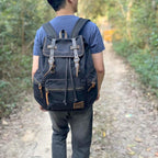 AUGUR High Capacity Canvas Vintage Backpack - Image 3