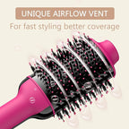 Hair Dryer Brush Blow Dryer Brush in One, Upgraded 4 in 1 Hair Dryer and Styler Volumizer with Negative Ion Anti-frizz Ceramic Titanium Barrel Hot Air Hair Straightener Brush