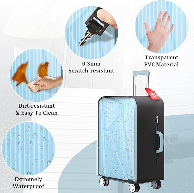 Upgraded Clear TPU Suitcase Cover Protector - Image 3