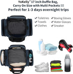 Small Duffel Bag 17 inch Carry On Weekender Bag - Image 3