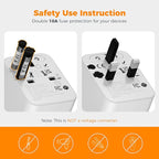 TESSAN Universal Travel Adapter, Power Adapter Worldwide - Image 6