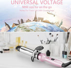 DAN Technology Mini Curling Iron,Travel Size Curling Iron,Dual Voltage CurlingIron up to 450°F for Short Hair,Nano - Titanium Barrels & 30s PTC Fast Heating