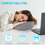 Adjustable Memory Foam Grey U-Shaped Travel Pillow - Image 4